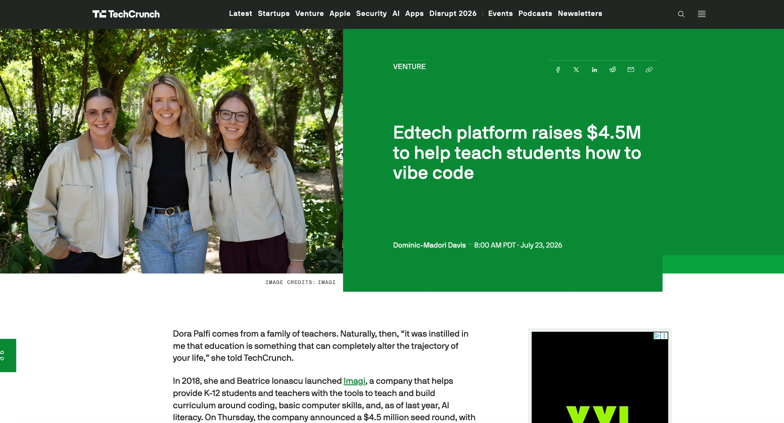 Feminvest Ventures backing imagi: Building the Safe Education Layer for AI